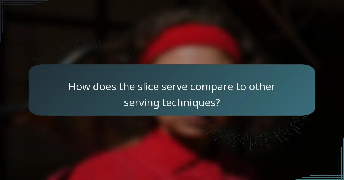 How does the slice serve compare to other serving techniques?