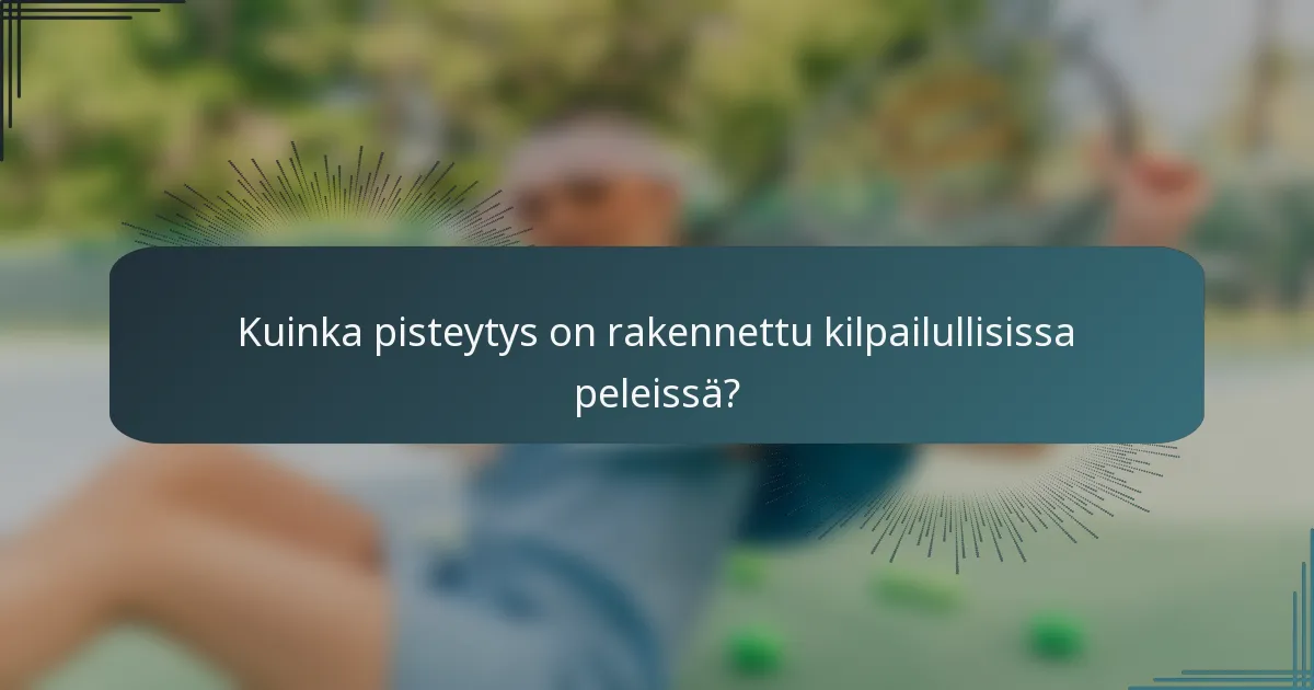 Kuinka pisteytys on rakennettu kilpailullisissa peleissä?