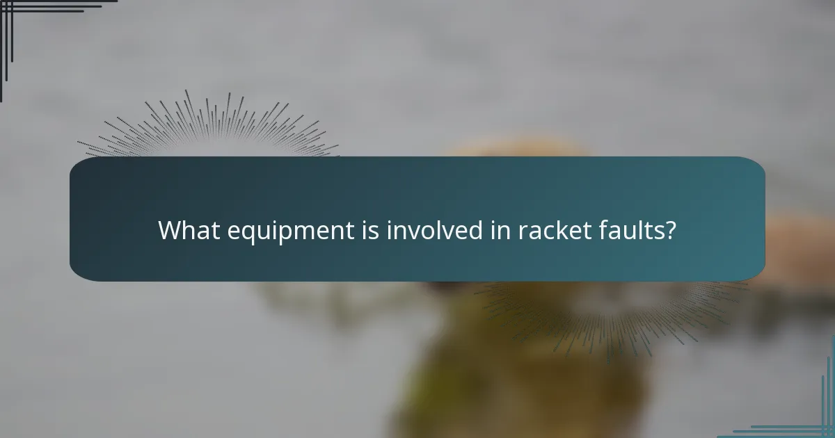 What equipment is involved in racket faults?
