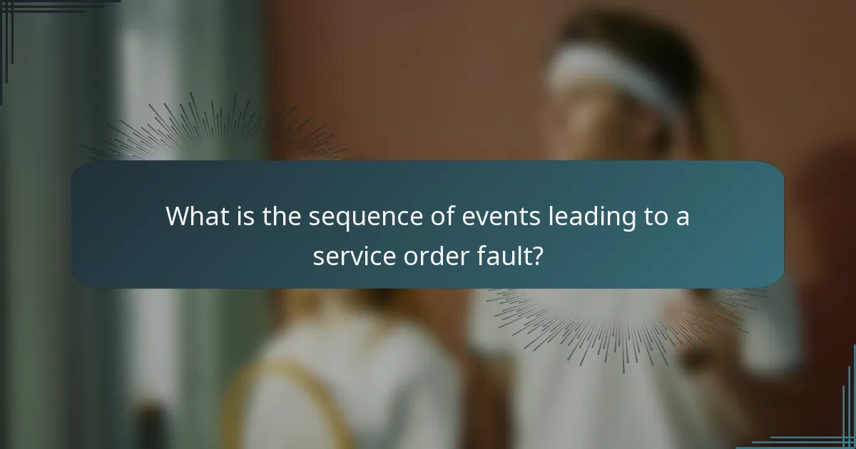 What is the sequence of events leading to a service order fault?